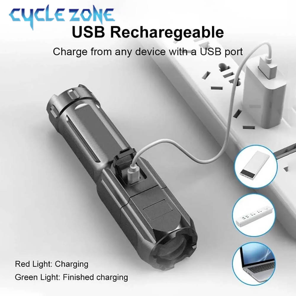 Portable LED Flashlight USB Re - огляд і ціна Outdoor Adventure Zone